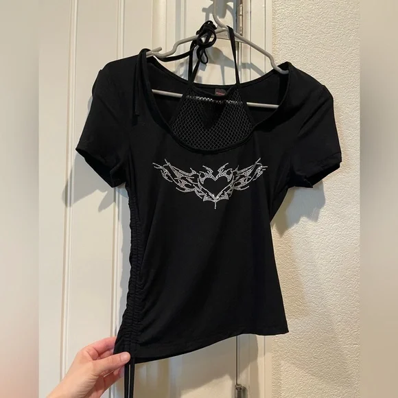 Romwe Punk Fishnet Crop Tee - Picture 10 of 13